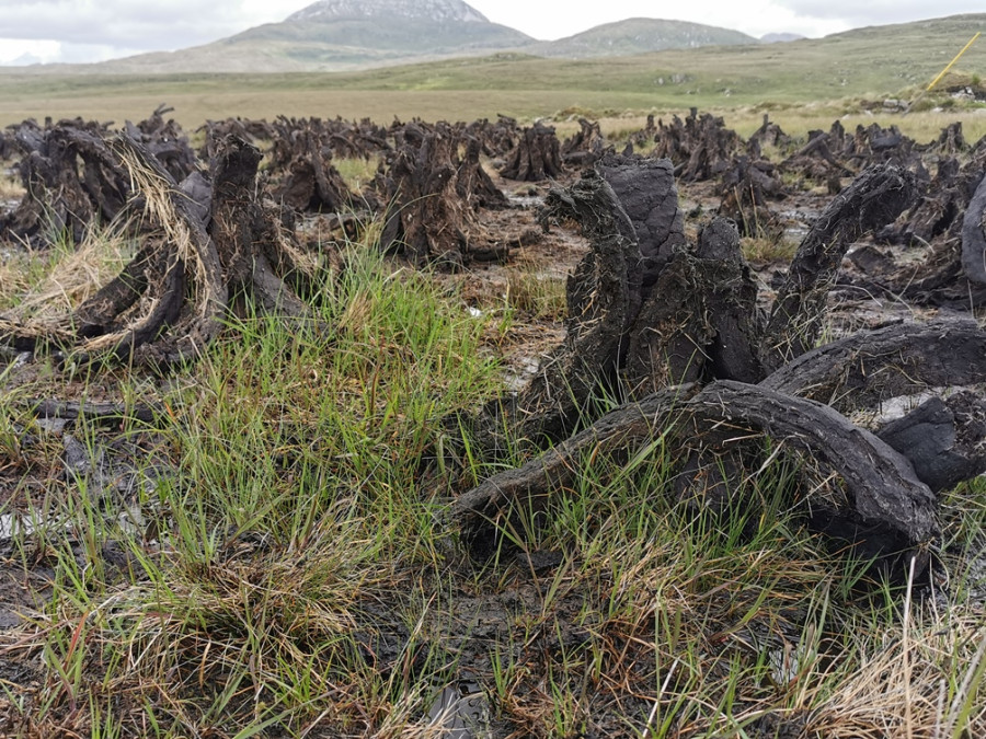 Extraction de tourbe en Irlande