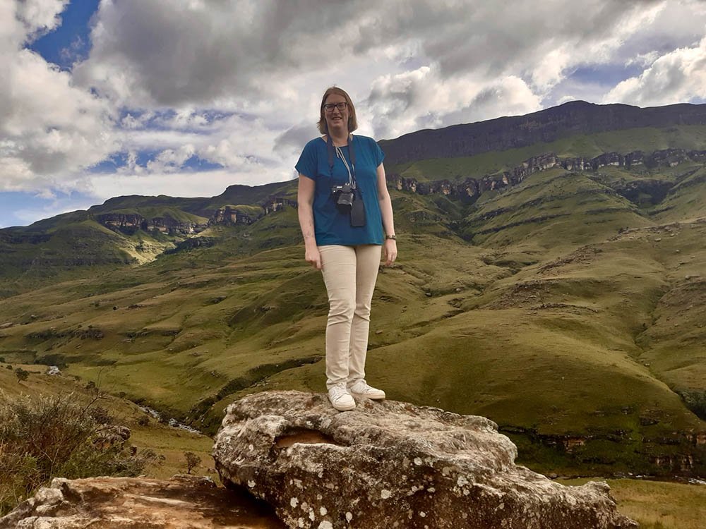 In de Drakensbergen, Zuid-Afrika
