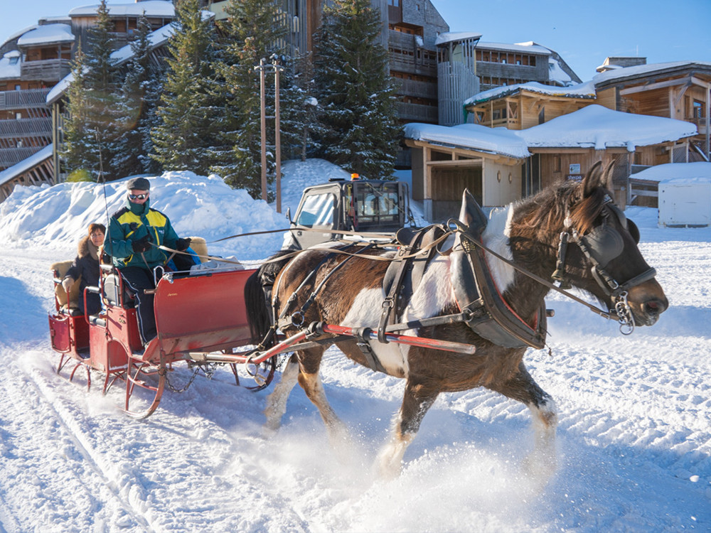 Se déplacer à traineau à Avoriaz