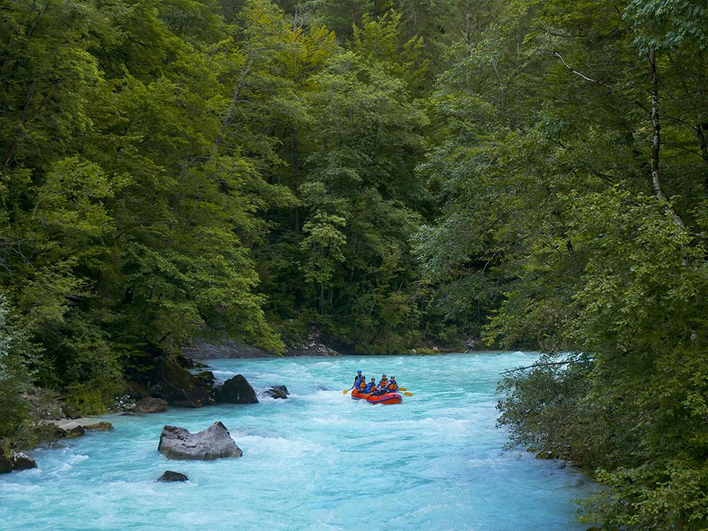Rafting sur la rivière
