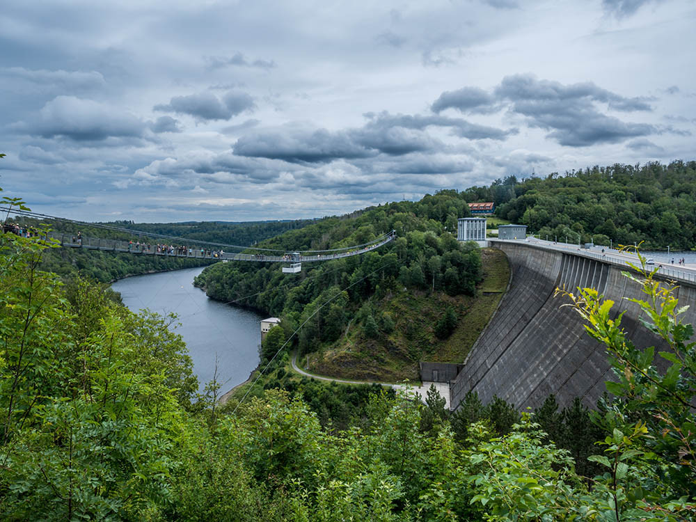Passerelle suspendue dans le Harz