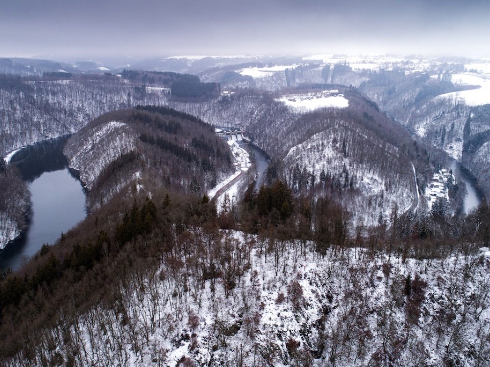 Vue enneigée de La Roche