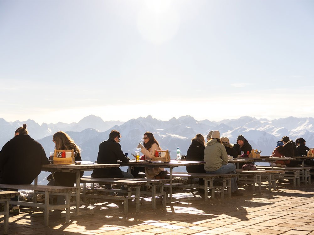 Déjeuner à la montagne