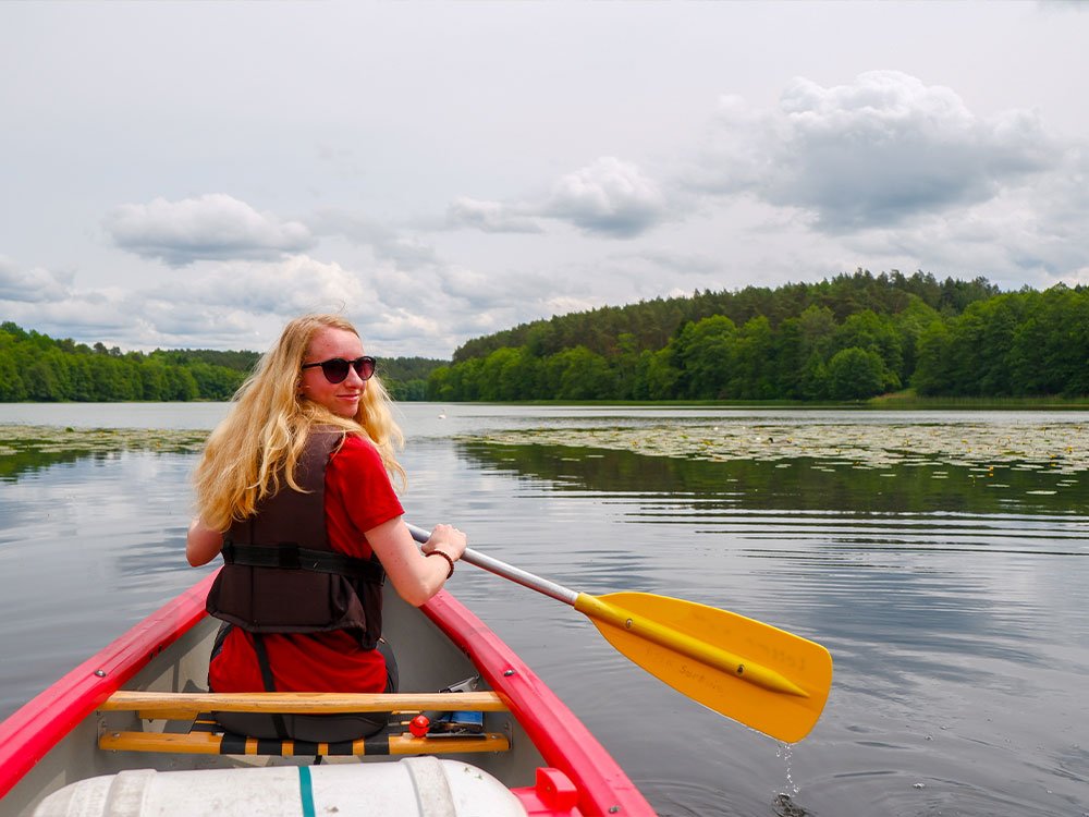 Canoë en Mazurie en Pologne