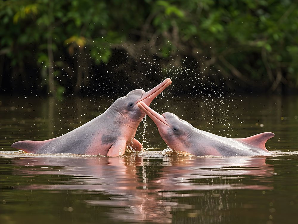 Dauphins de rivière de l'Amazone