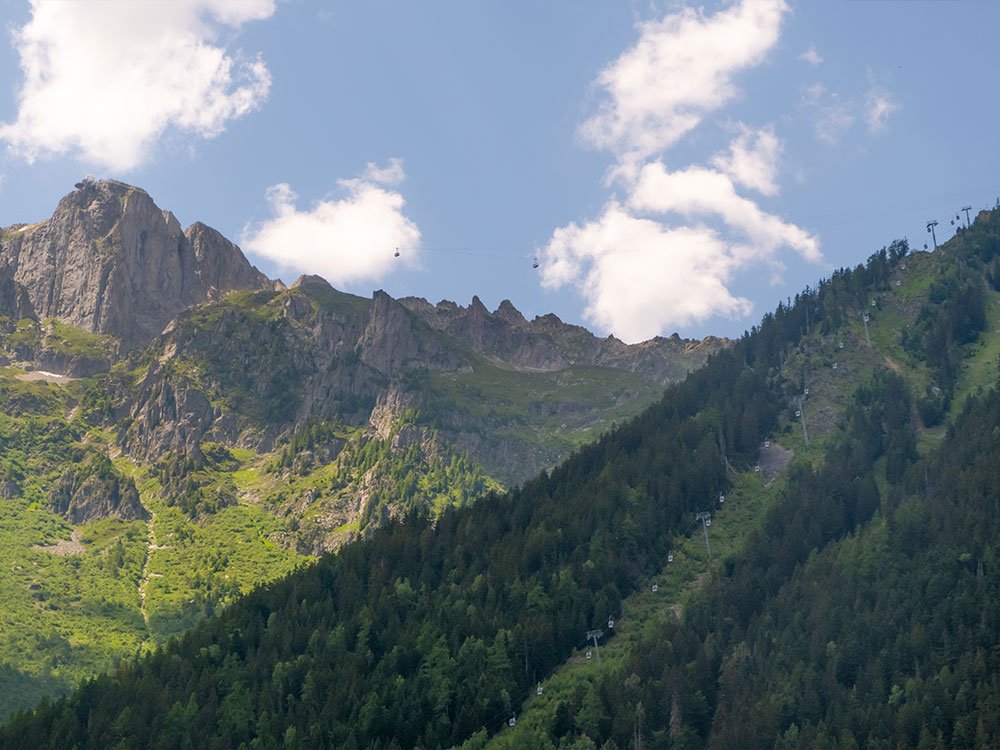 Les montagnes autour de Chamonix