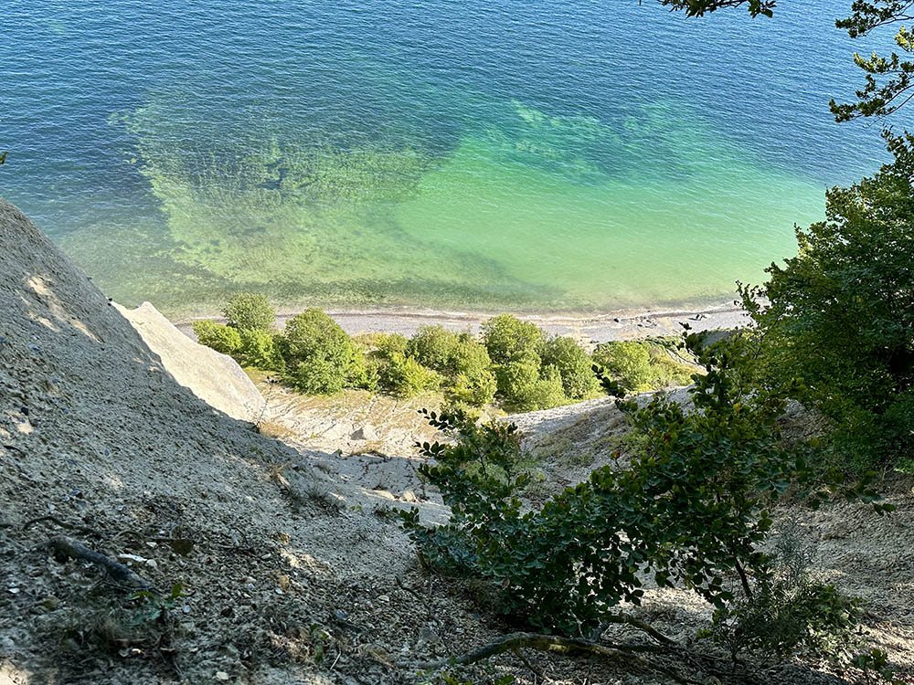 Les falaises vues d'en haut