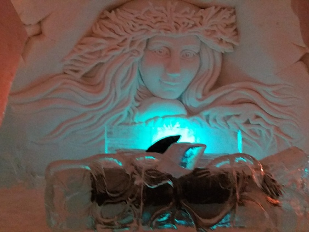 Décoration hôtel de glace