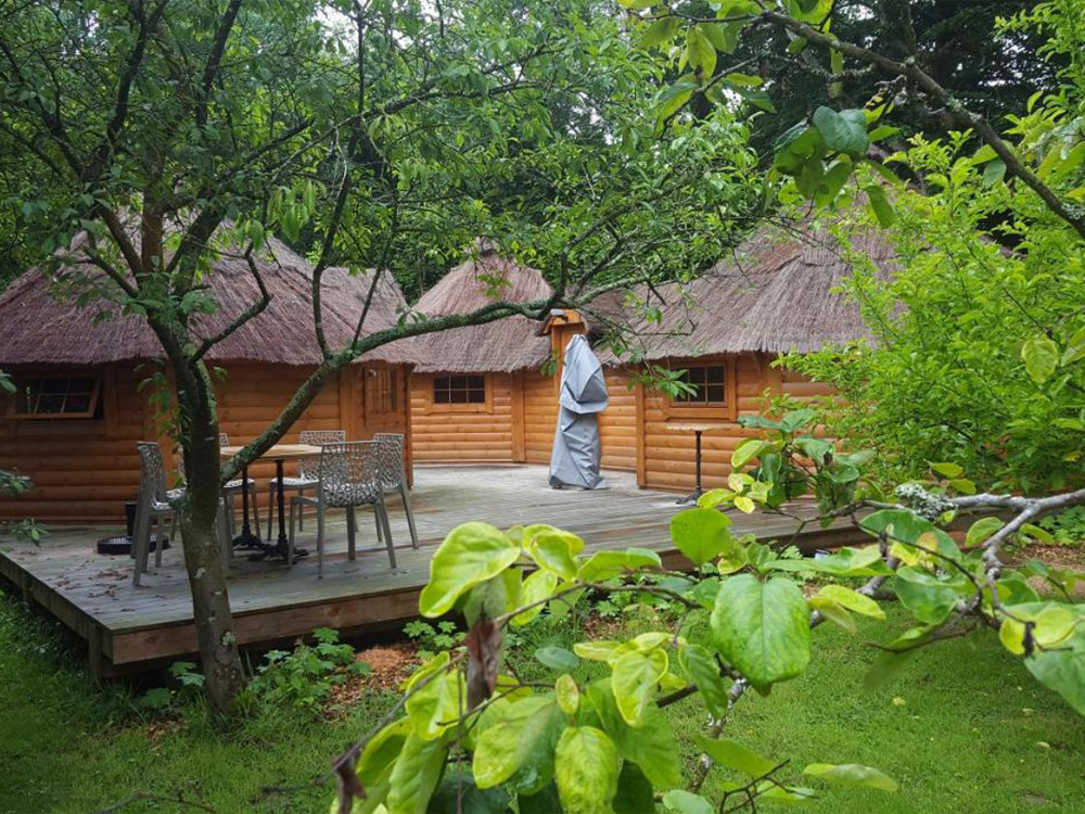 Chalets en rondins avec jacuzzi