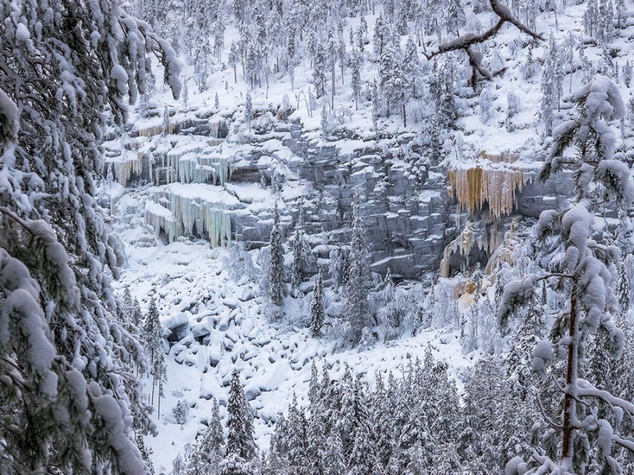 Cascades colorées, Korouoma