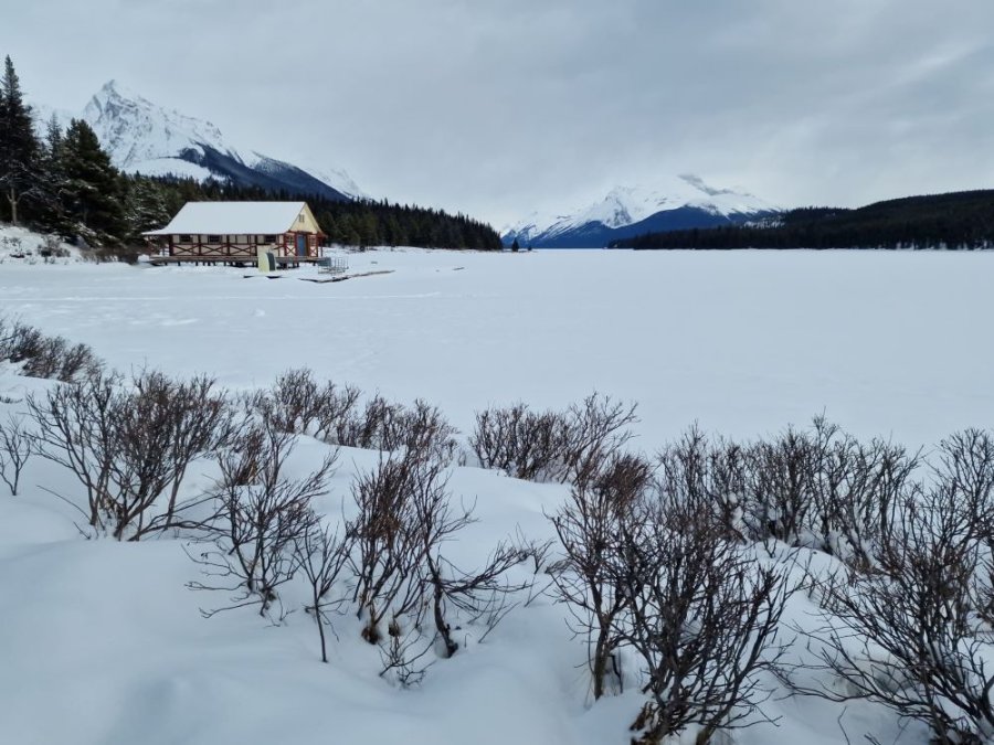 Lac gelé en hiver