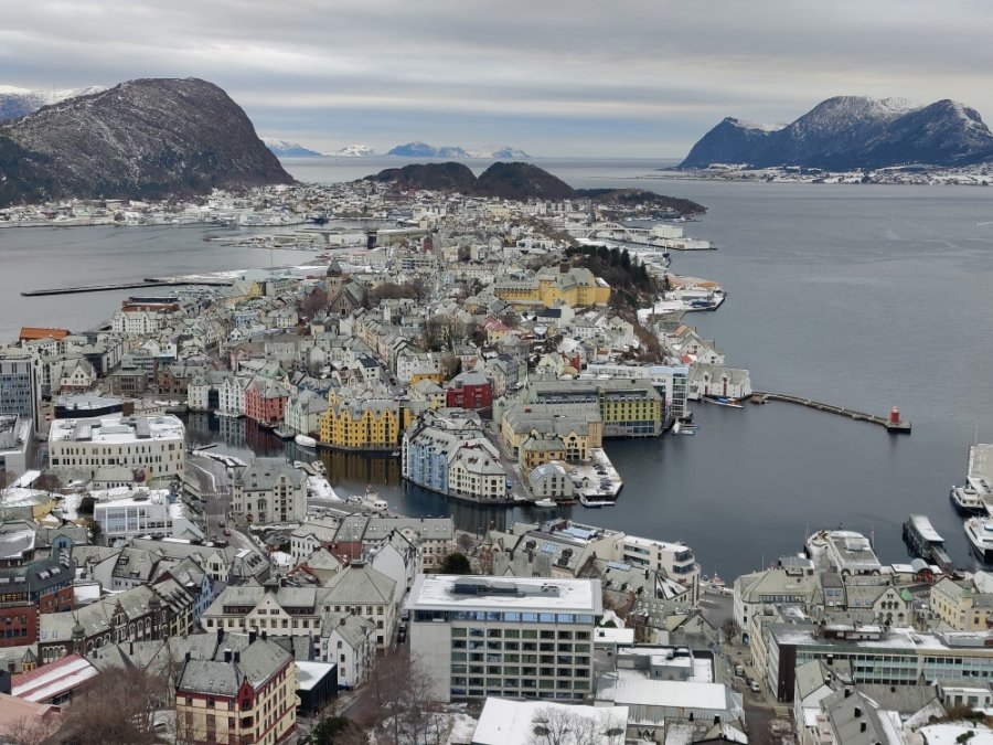 Sur la montagne Aksla, Alesund Sur la montagne Aksla, Alesund