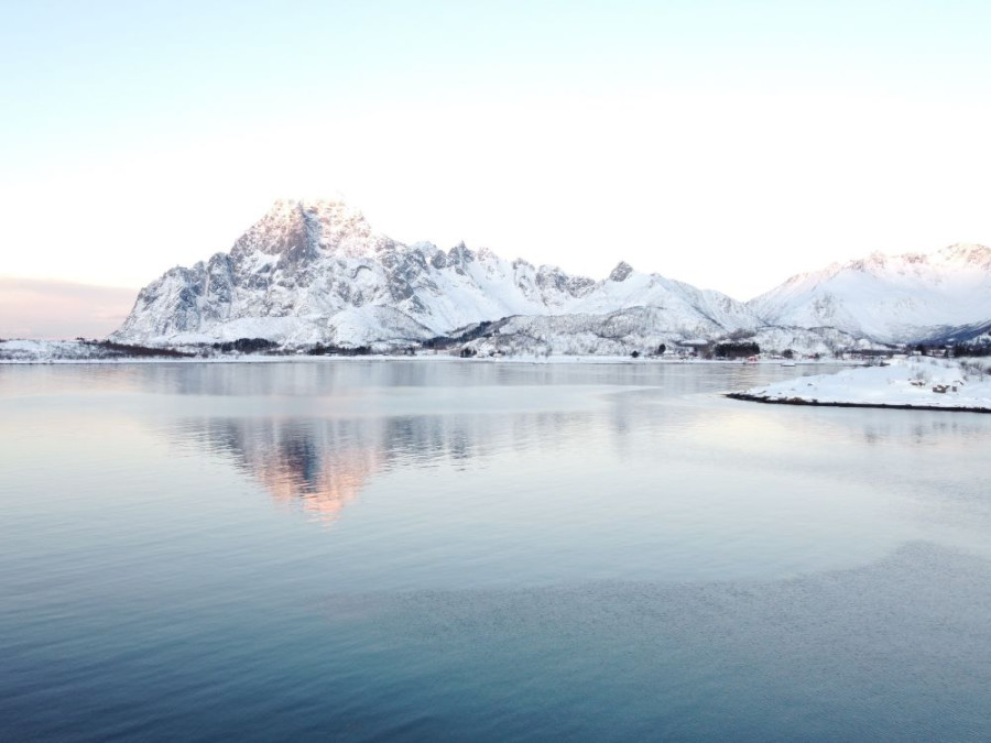 Paysage hivernal des Lofoten