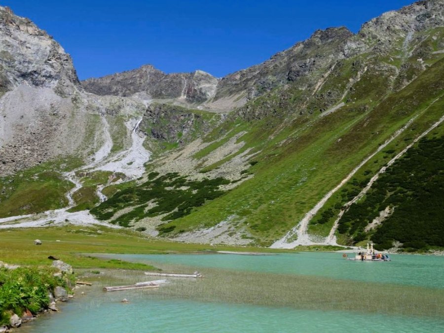Radeau sur le Rifflsee