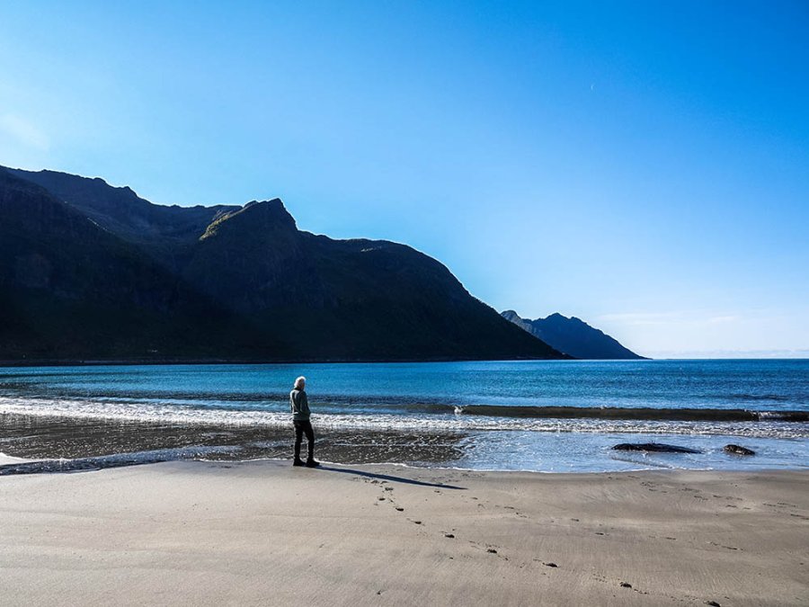 Plage de sable d'Ersfjordstranda
