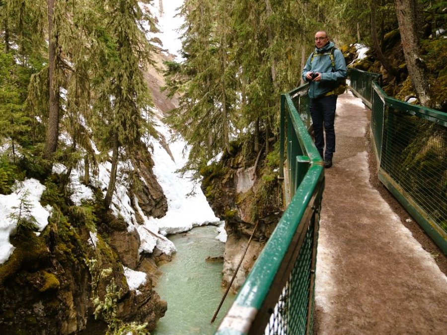 Randonnée dans le canyon Johnston à Banff
