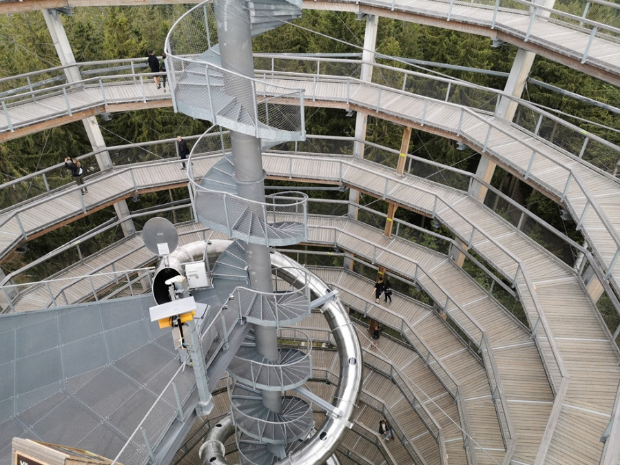 Passerelle dans la cime des arbres, République tchèque