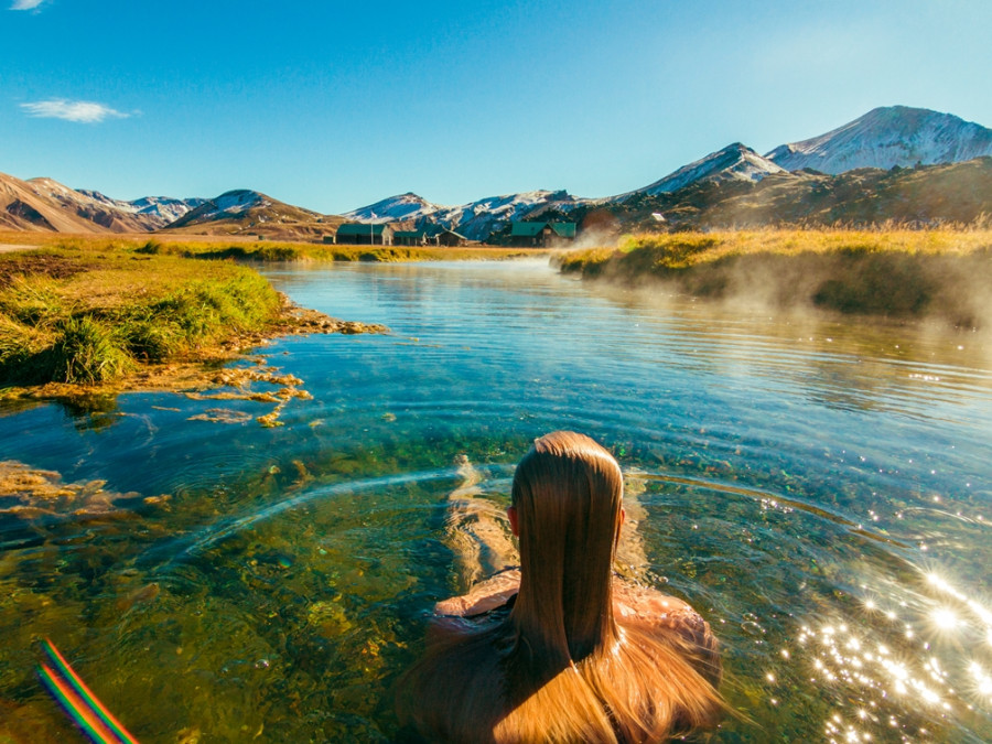 Bains naturels en Islande