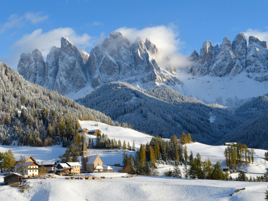 L'hiver dans les Dolomites