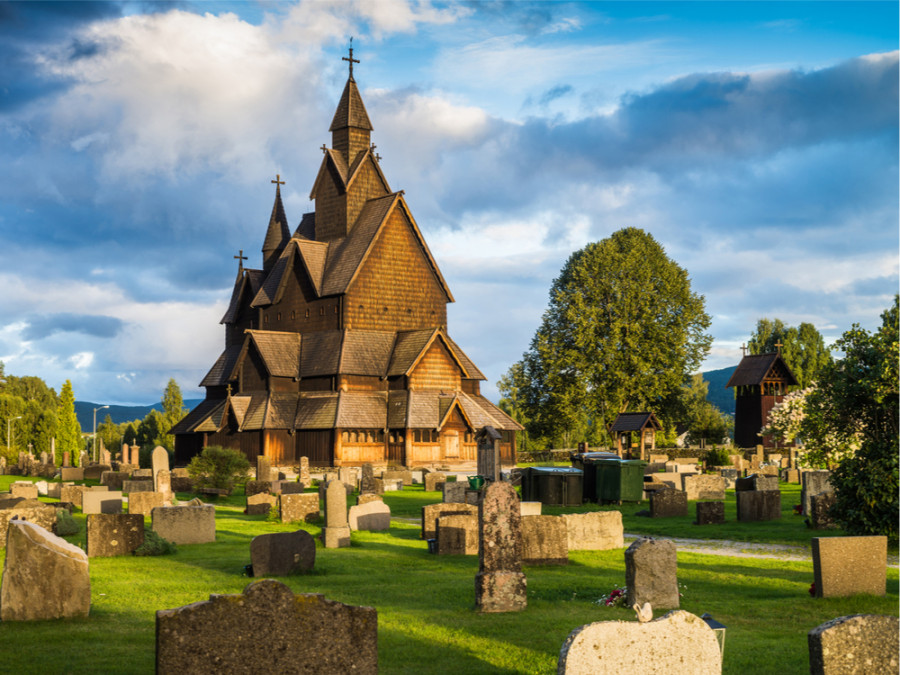 Eglise à piliers en Norvège